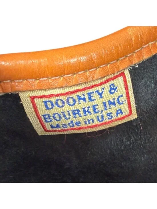 Vintage Dooney & Bourke All Weather Leather Pebble Grain Black Cross Body Bag - Picture 12 of 15